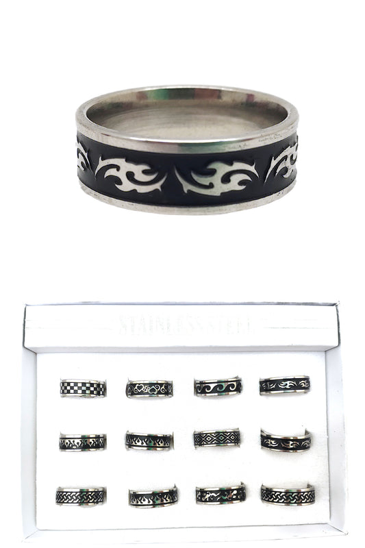 Stainless Steel Assorted Geometric Ring