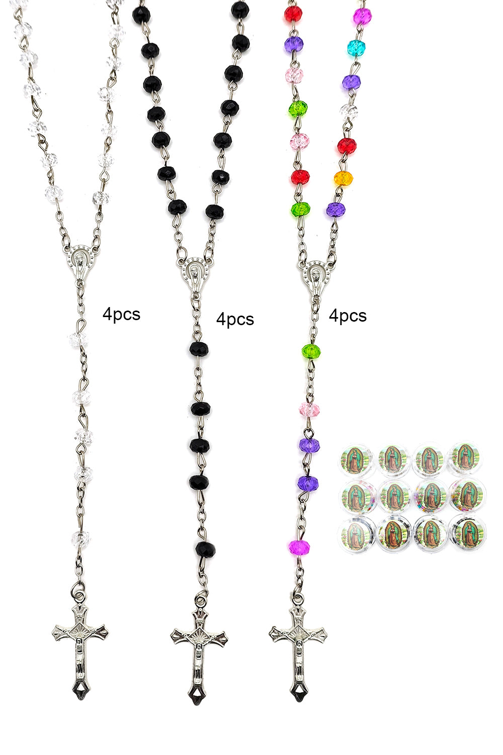 Religious Crystal Beaded Rosary