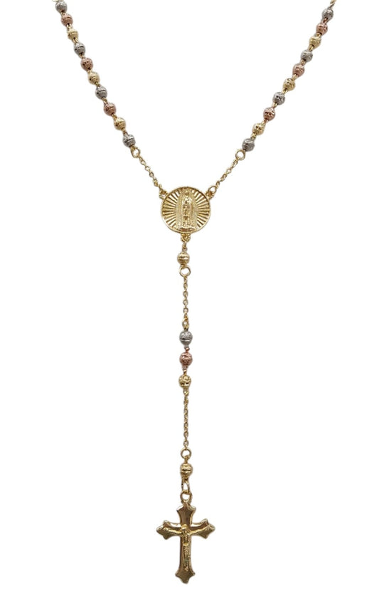 Tri-Tone Gold Dipped Rosary