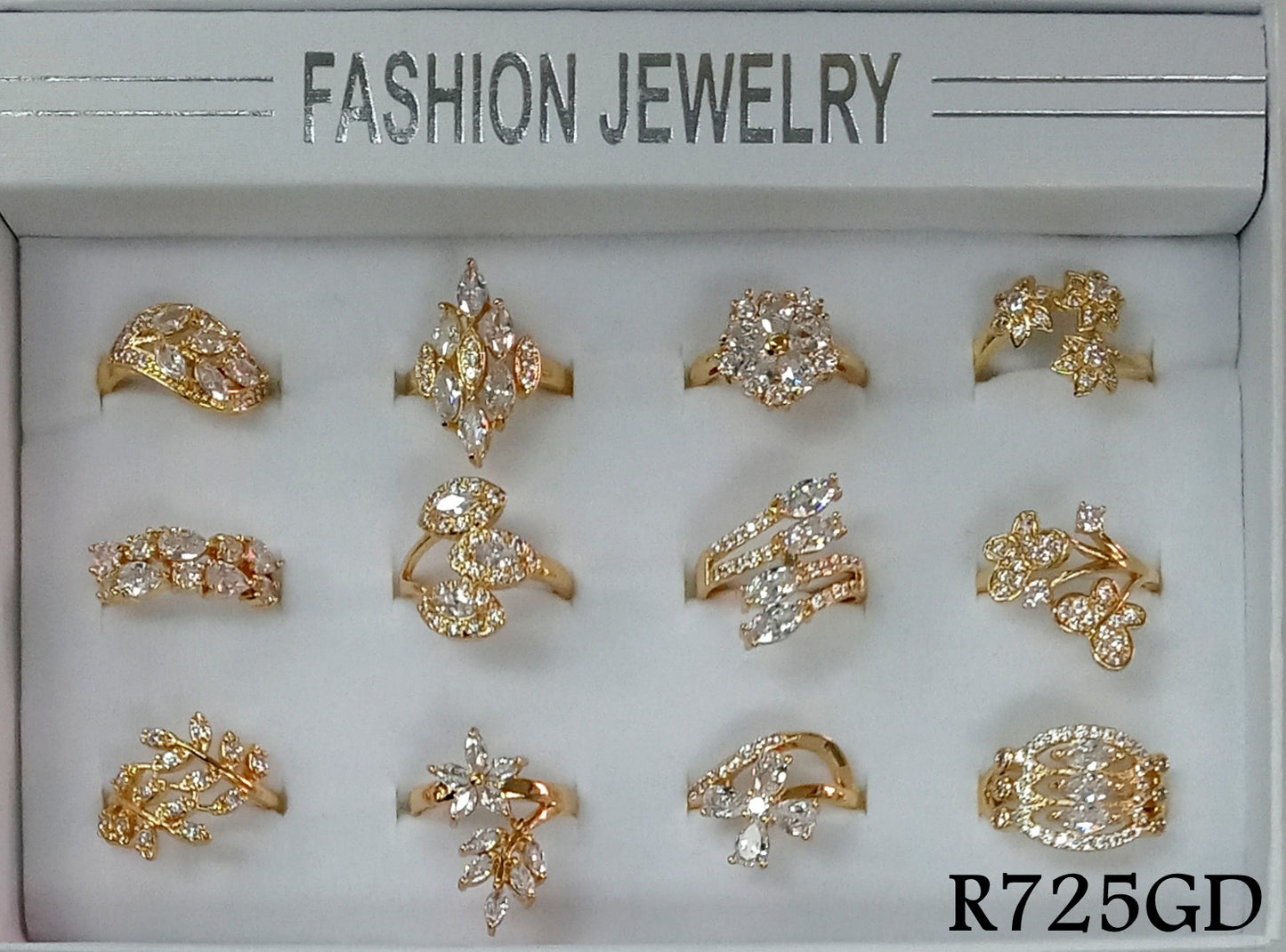 Gold Dipped Cubic Zirconia Rings