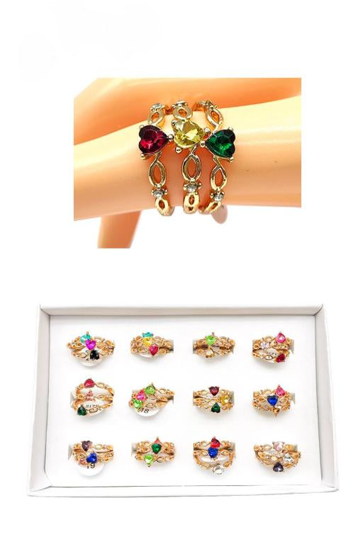 Heart Design 3-piece Ring Set