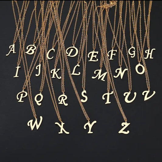 Gold Initial Pendant Necklace
