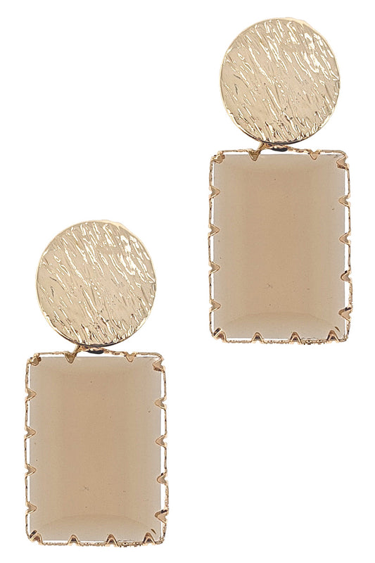 Brown Glass Drop Earring