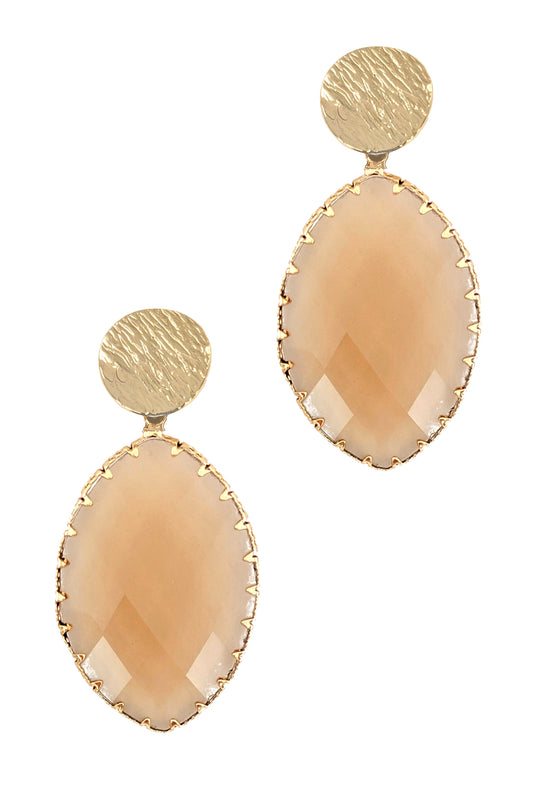 Brown Glass Drop Earring
